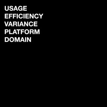 UEVPD (Usage/Efficiency/Variance/Platform/Domain)
